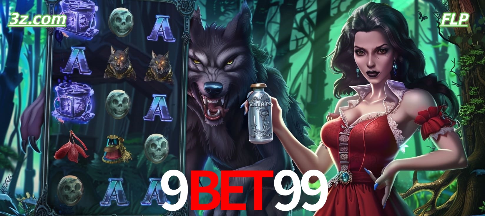 Slots online tema de lobisomem e vampira no 9bet99 cassino Brasil
