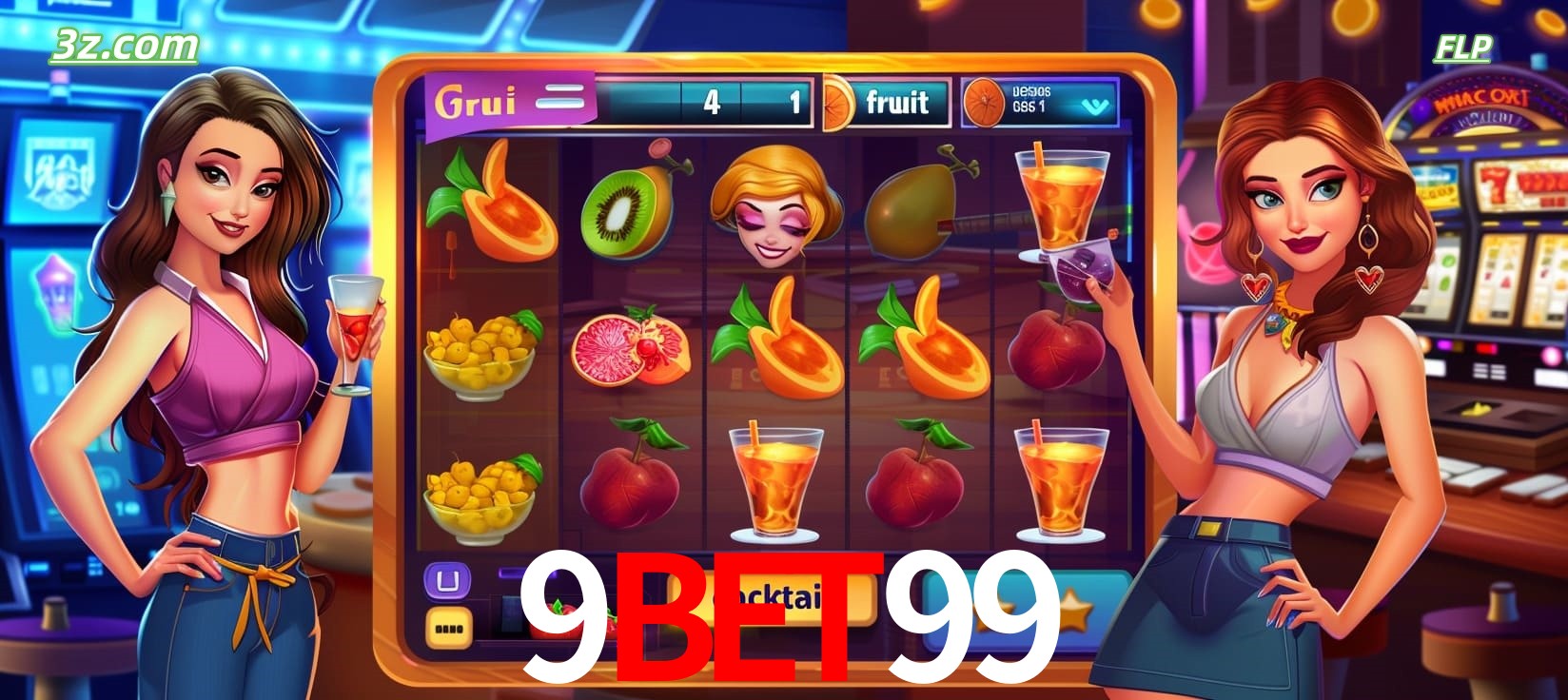 9bet99 cassino online com caça-níqueis de frutas e coquetéis coloridos